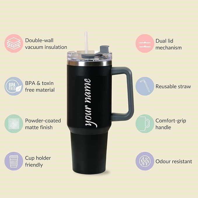 Personalized Name Tumbler | 1.18L | Insulated Tumbler | Leak-Proof